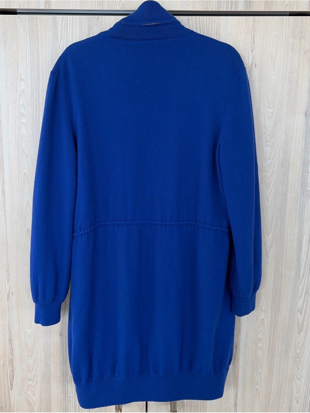 Malo Italy 100% Cashmere Jacket Women’s EU 42 Royal Blue Silk Lined Full Zip - Picture 3 of 11